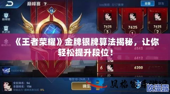 王者荣耀S10赛季金牌银牌中路获取攻略及MVP评分详细解析